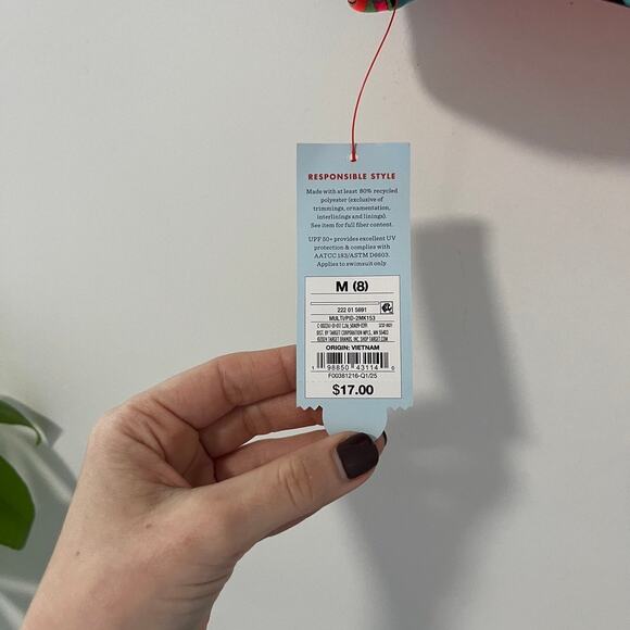 NEW Cat & Jack Girl's Two Piece Floral Print Bathing Suit Size Medium - Picture 3 of 7